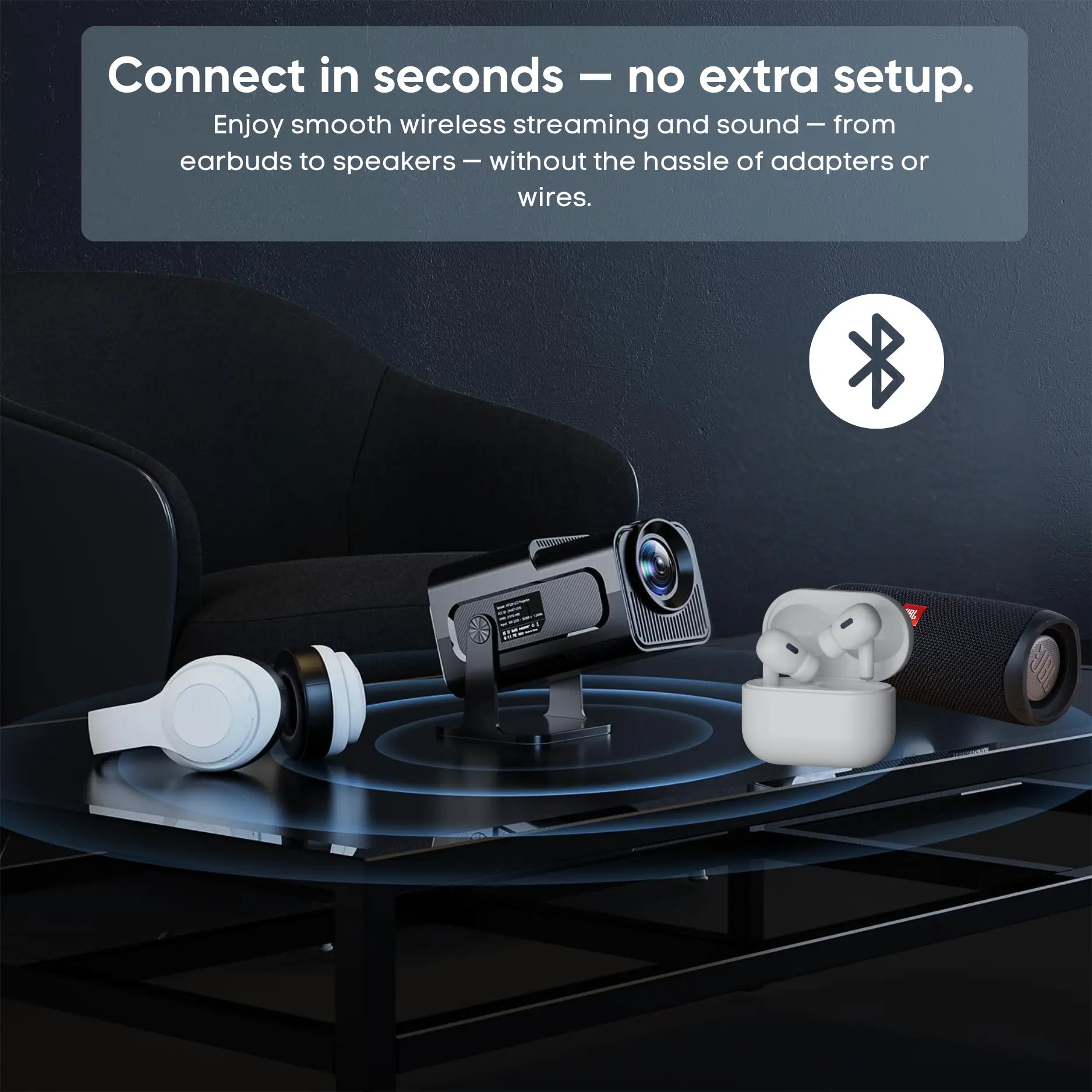 Zoomly® Pro MAX – Home Theater Projector