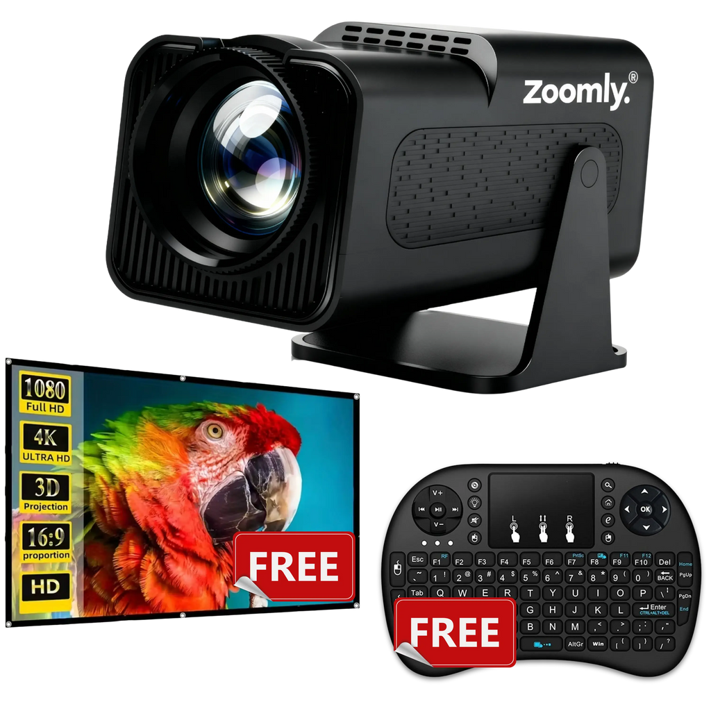 Zoomly® Pro MAX – Home Theater Projector