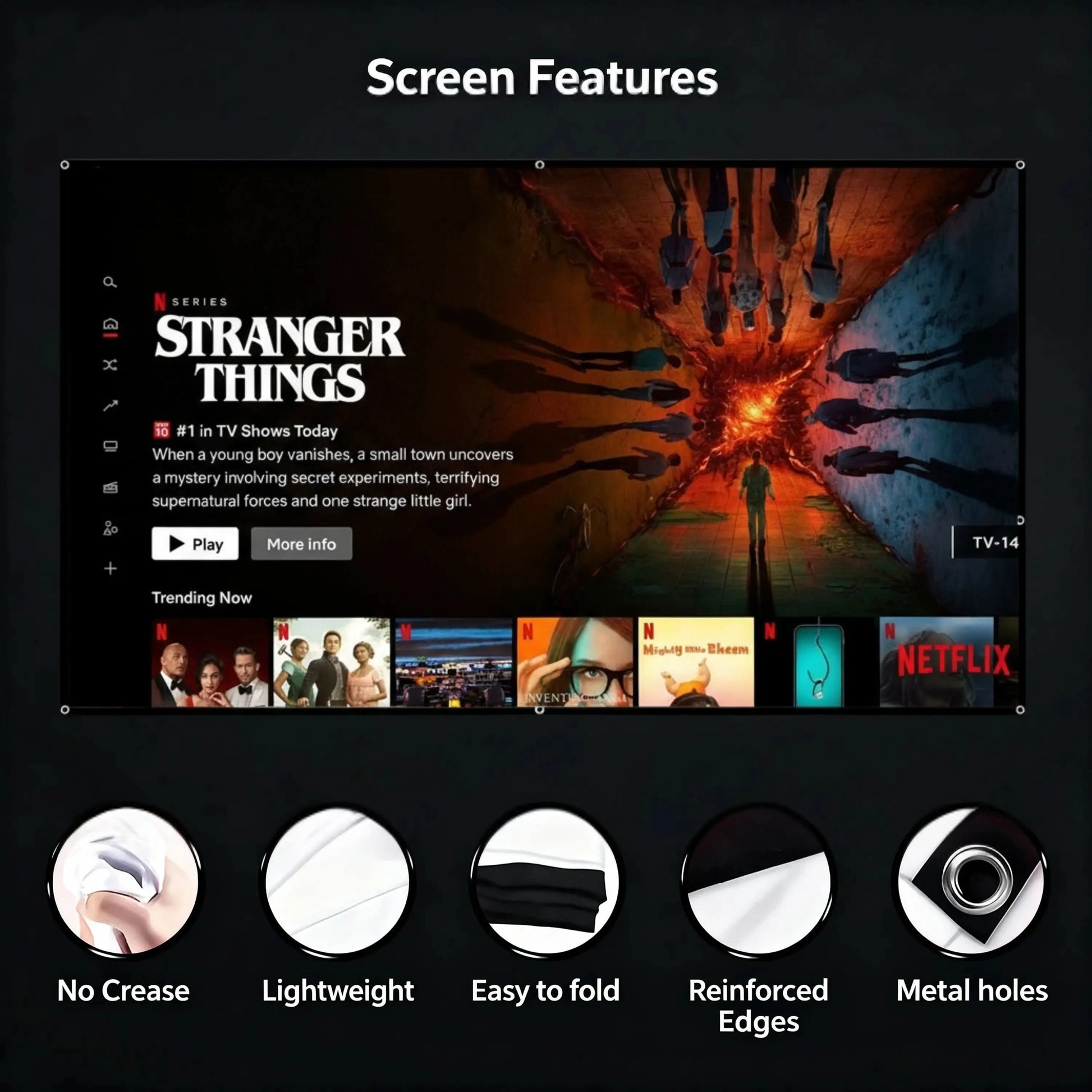 Portable Projection Screen 100"