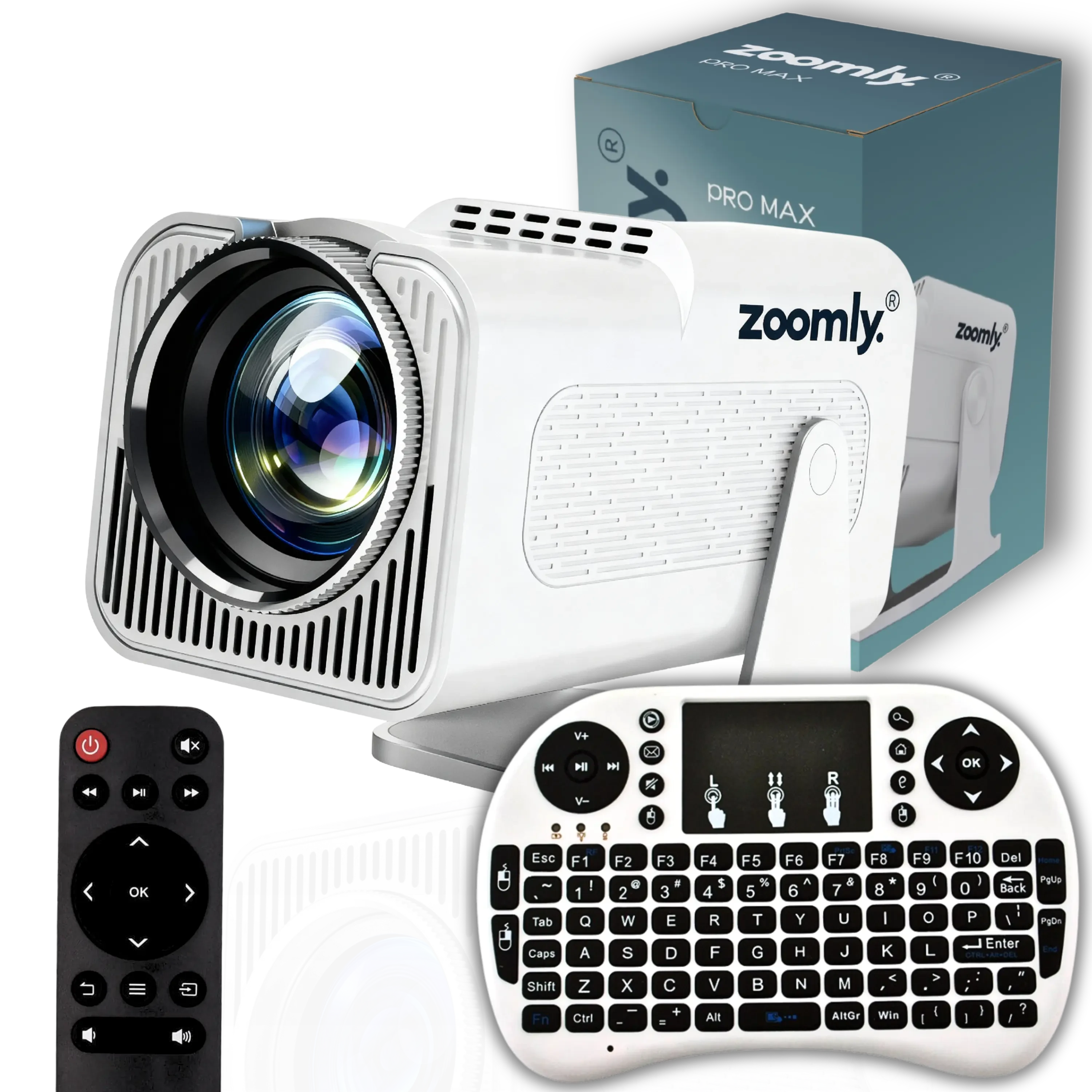 Zoomly® Pro MAX 4K Home Theater Projector