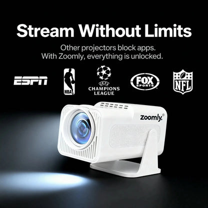 Zoomly® Pro MAX 4K Home Theater Projector