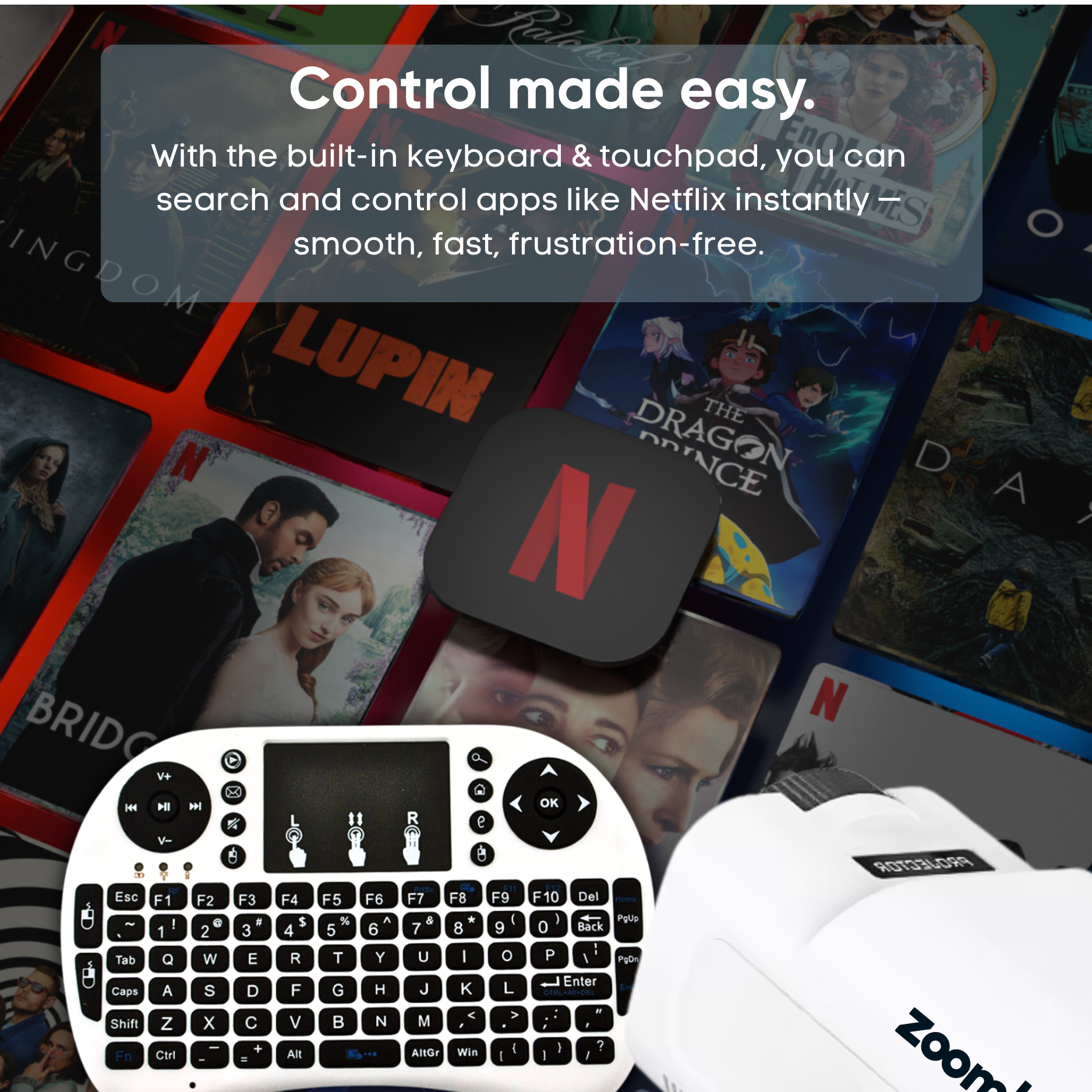 Zoomly® Pro MAX – Home Theater Projector