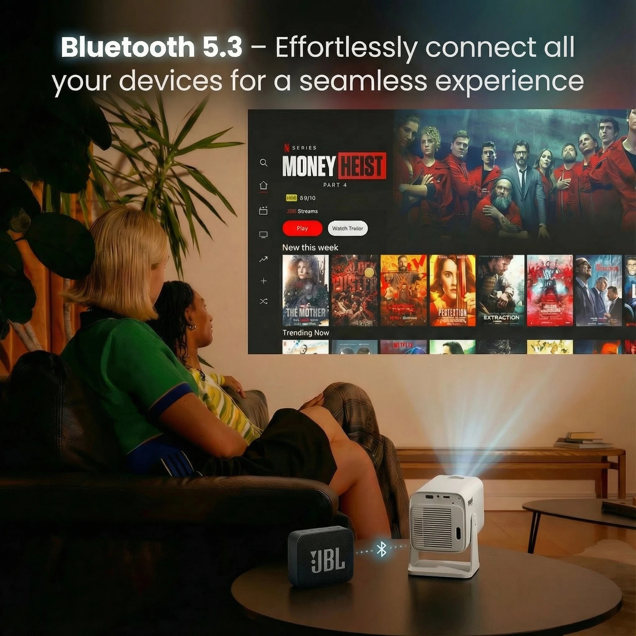 Zoomly® Pro MAX 4K Home Theater Projector