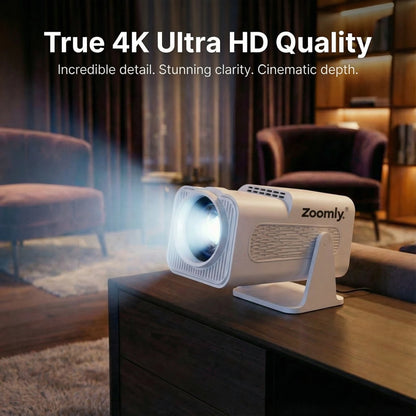Zoomly® Pro MAX 4K Home Theater Projector