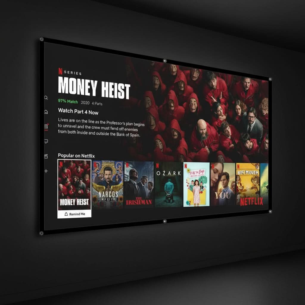 Portable Projection Screen 100"