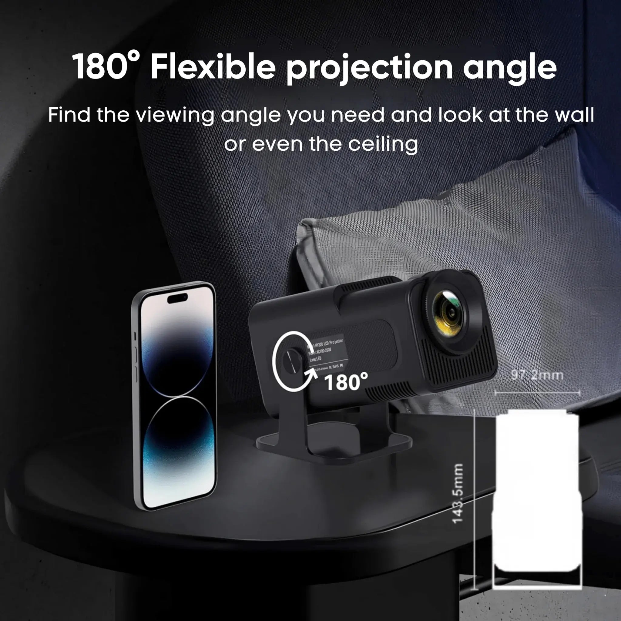 Zoomly® Pro MAX – Home Theater Projector - Zoomly