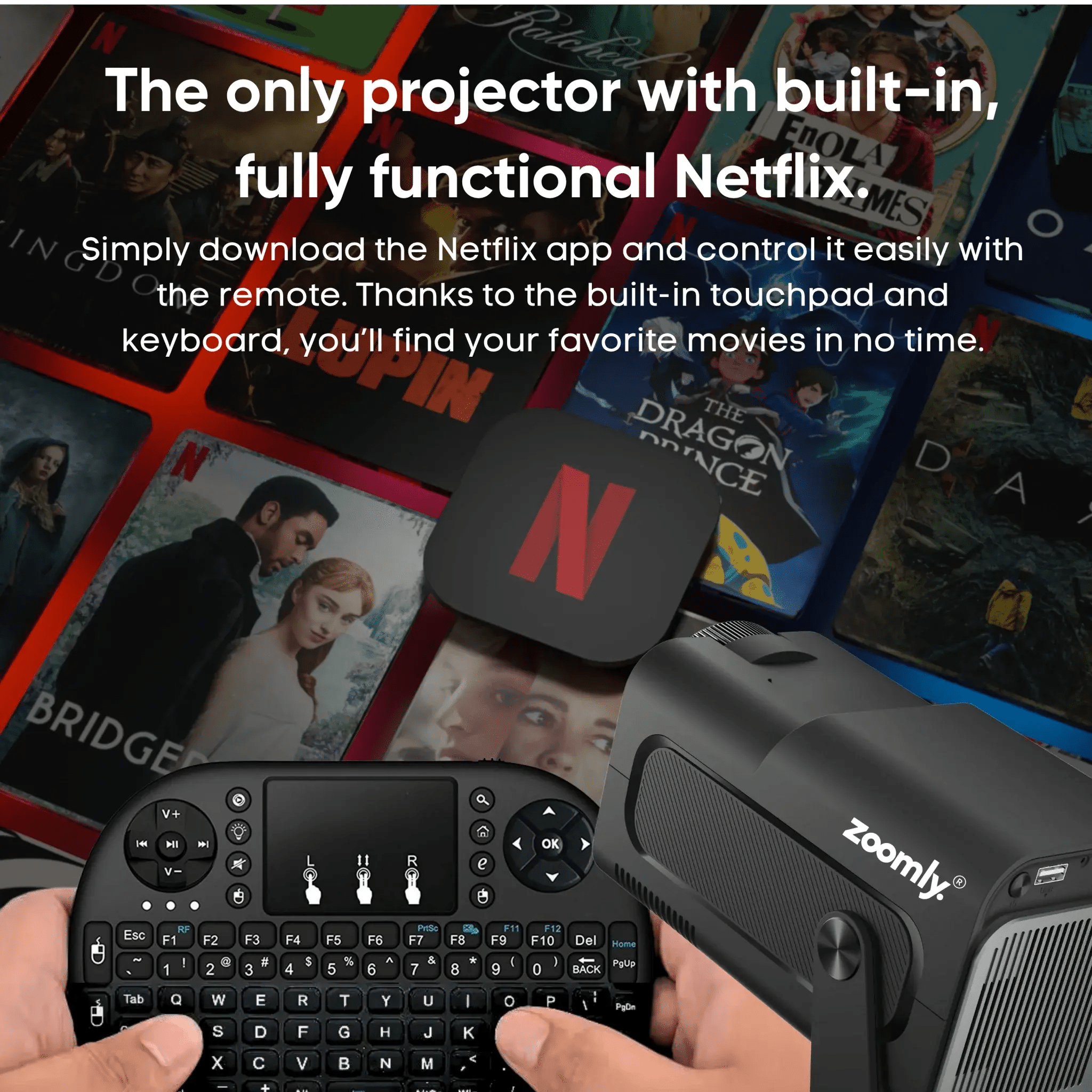 Zoomly® Pro MAX – Home Theater Projector - Zoomly